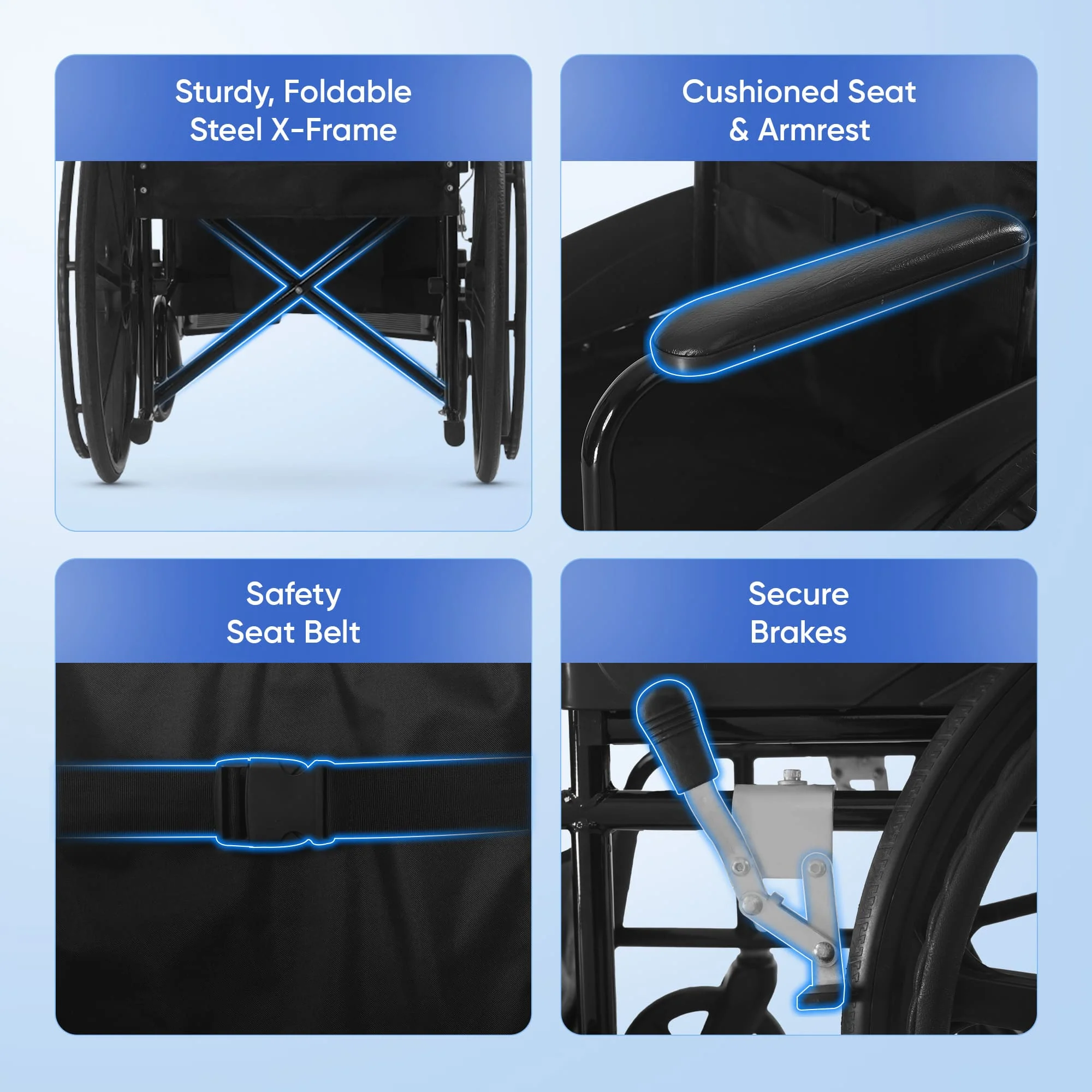 Frido FSS101 | Everyday Foldable Wheelchair - Image 4