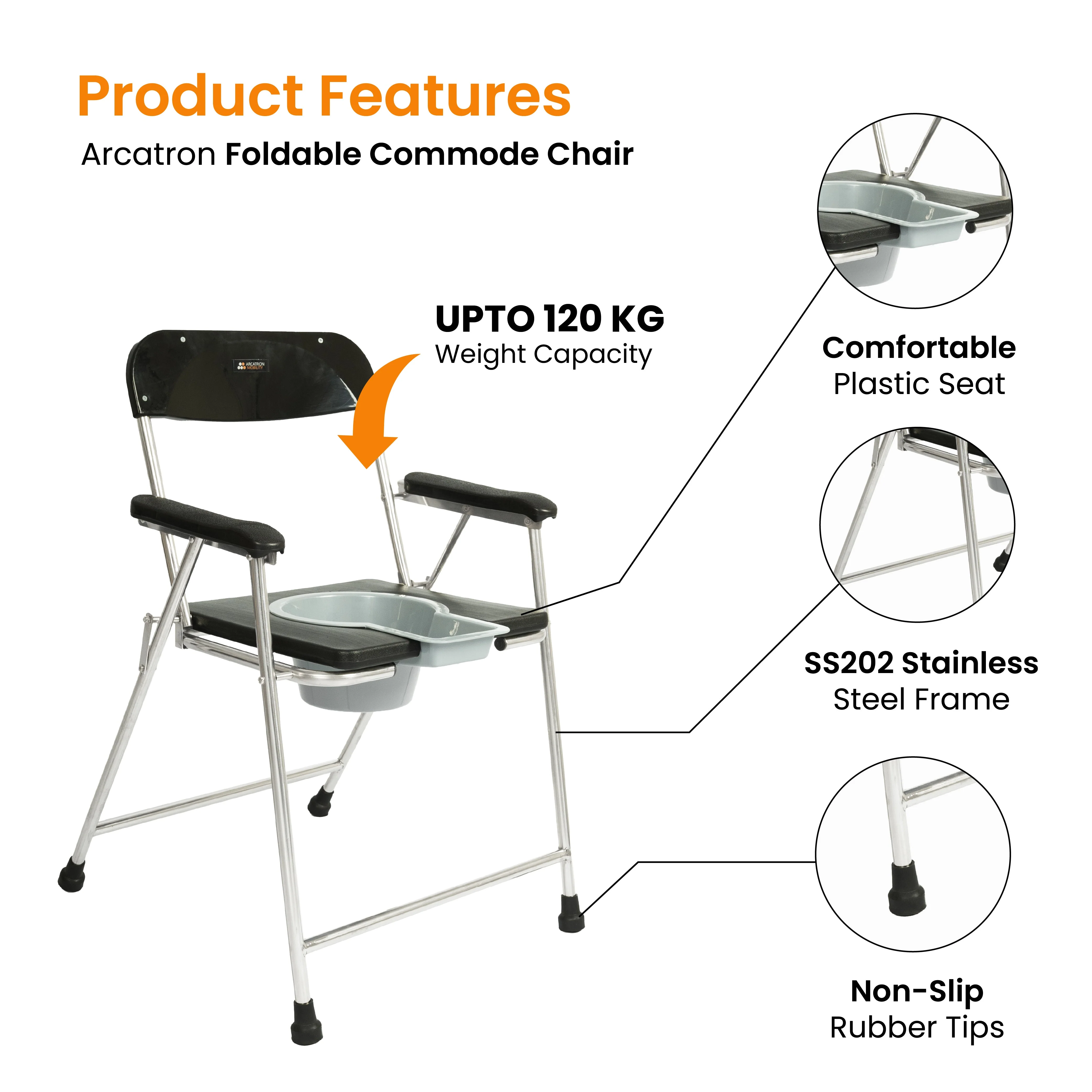 Frido Foldable Shower chair - Image 2