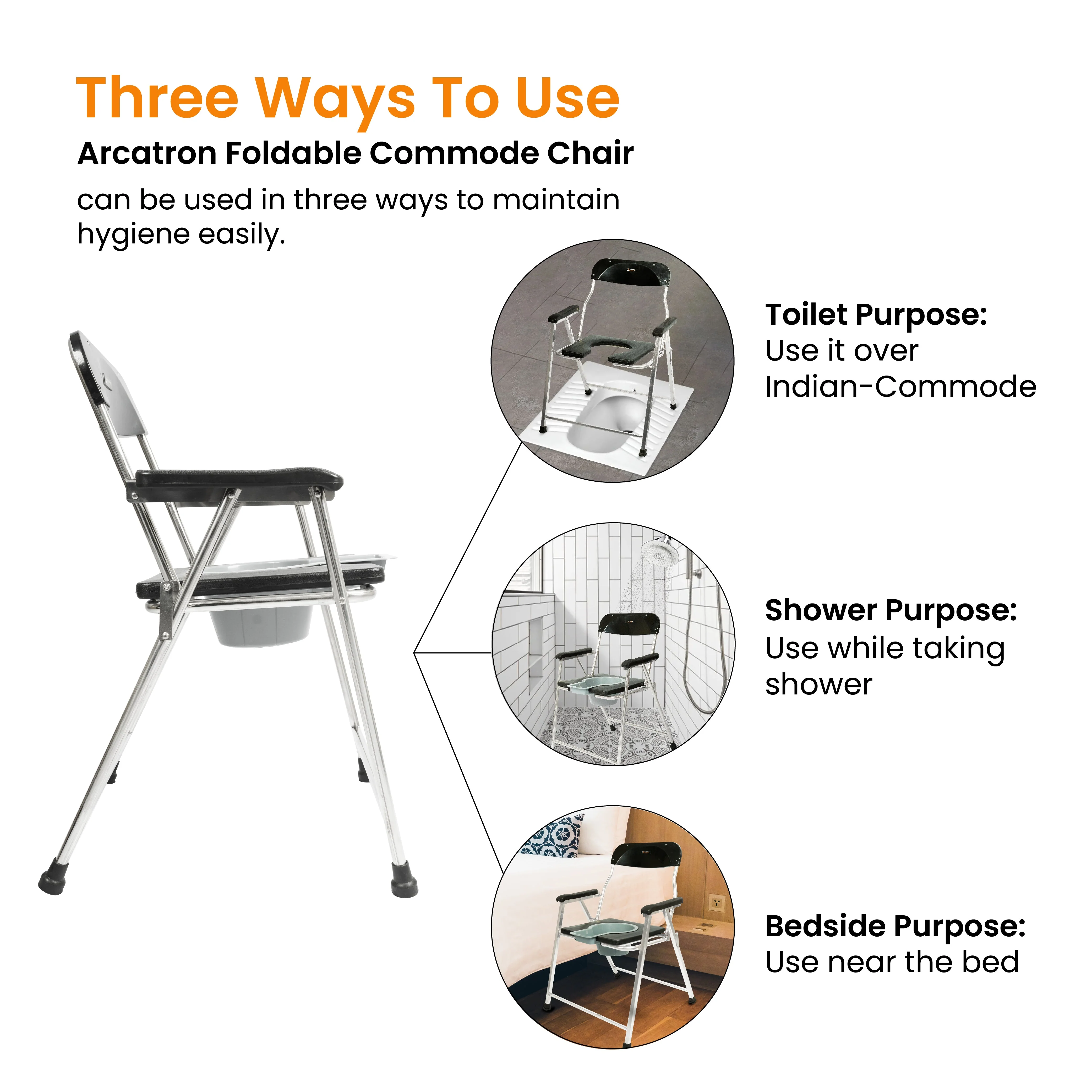 Frido Foldable Shower chair - Image 3