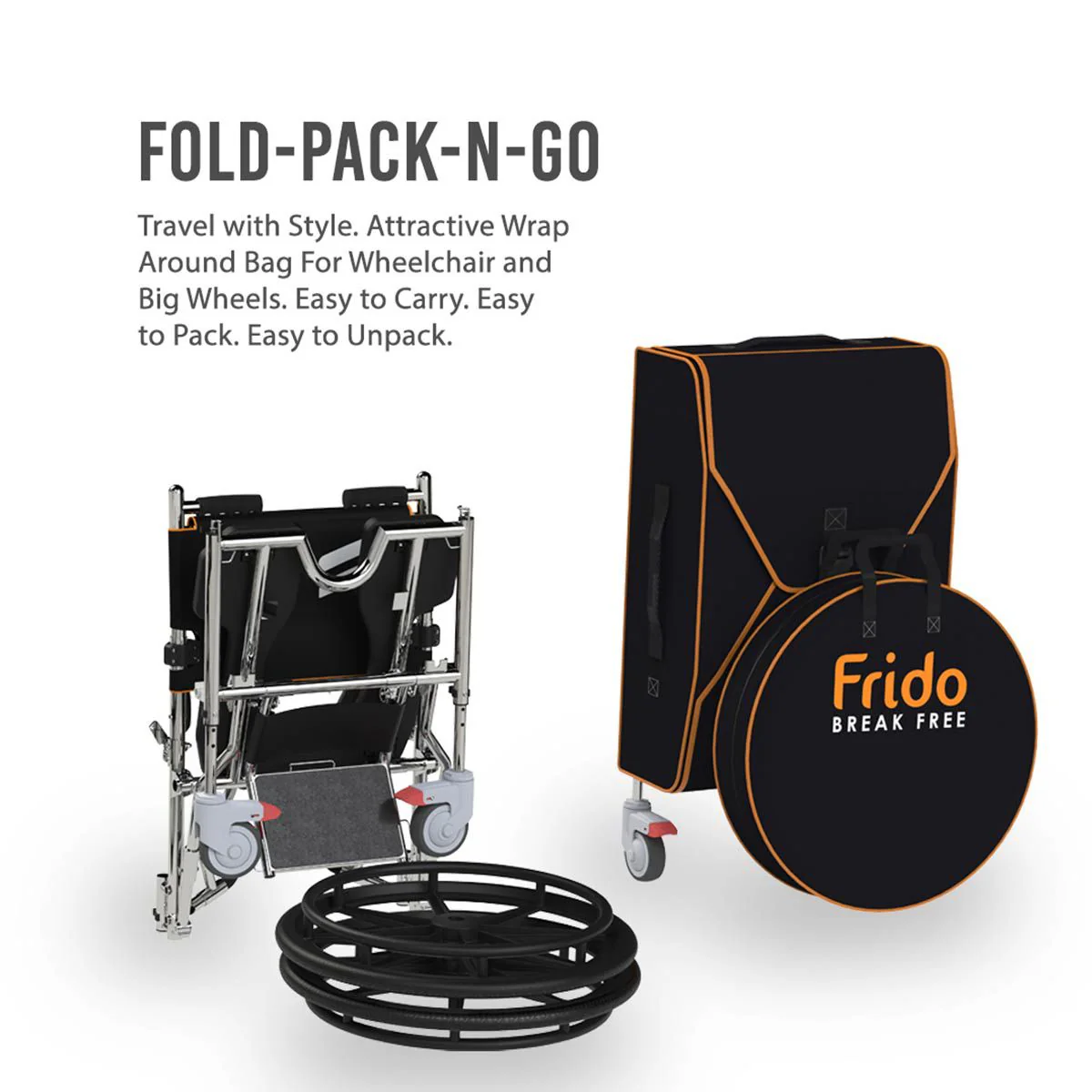 GO Self Propelled | Travel and Shower Commode Wheelchair - Image 4
