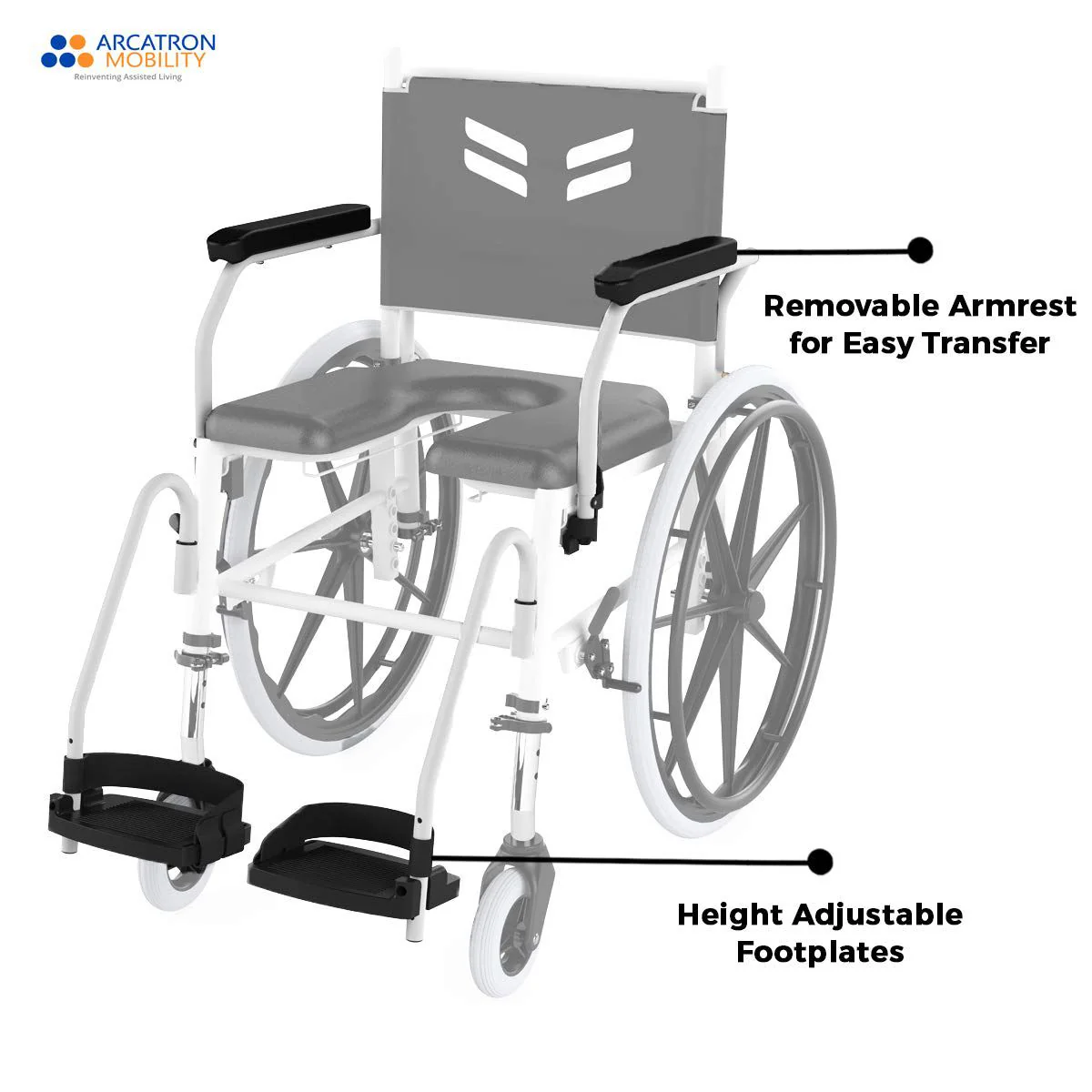 Prime FPS005 | Self Propelled Shower Commode Wheelchair - Image 6