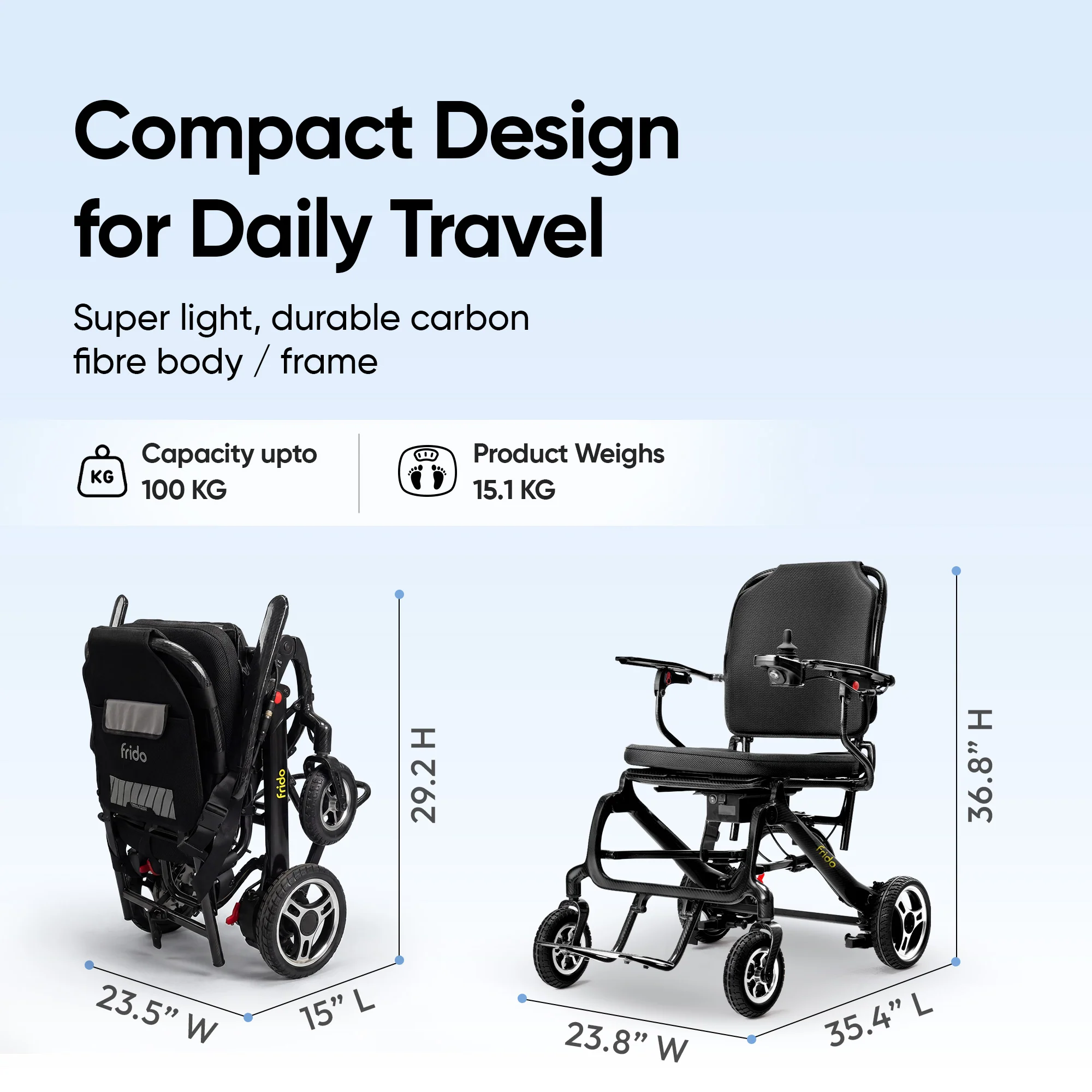 Frido Carbon Fiber Electric Wheelchair - Image 8
