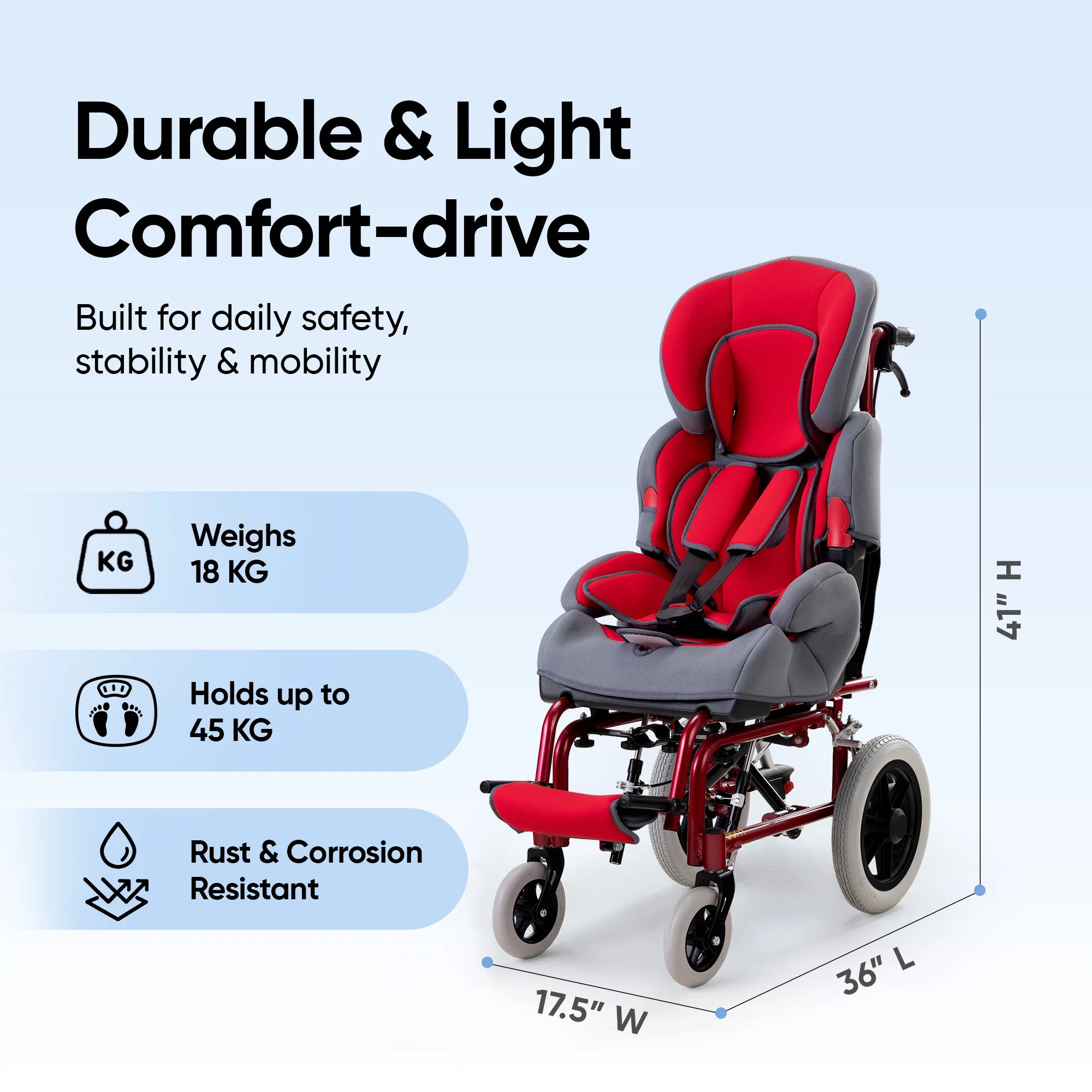Frido Cerebral Palsy Pediatric Wheelchair - Image 3