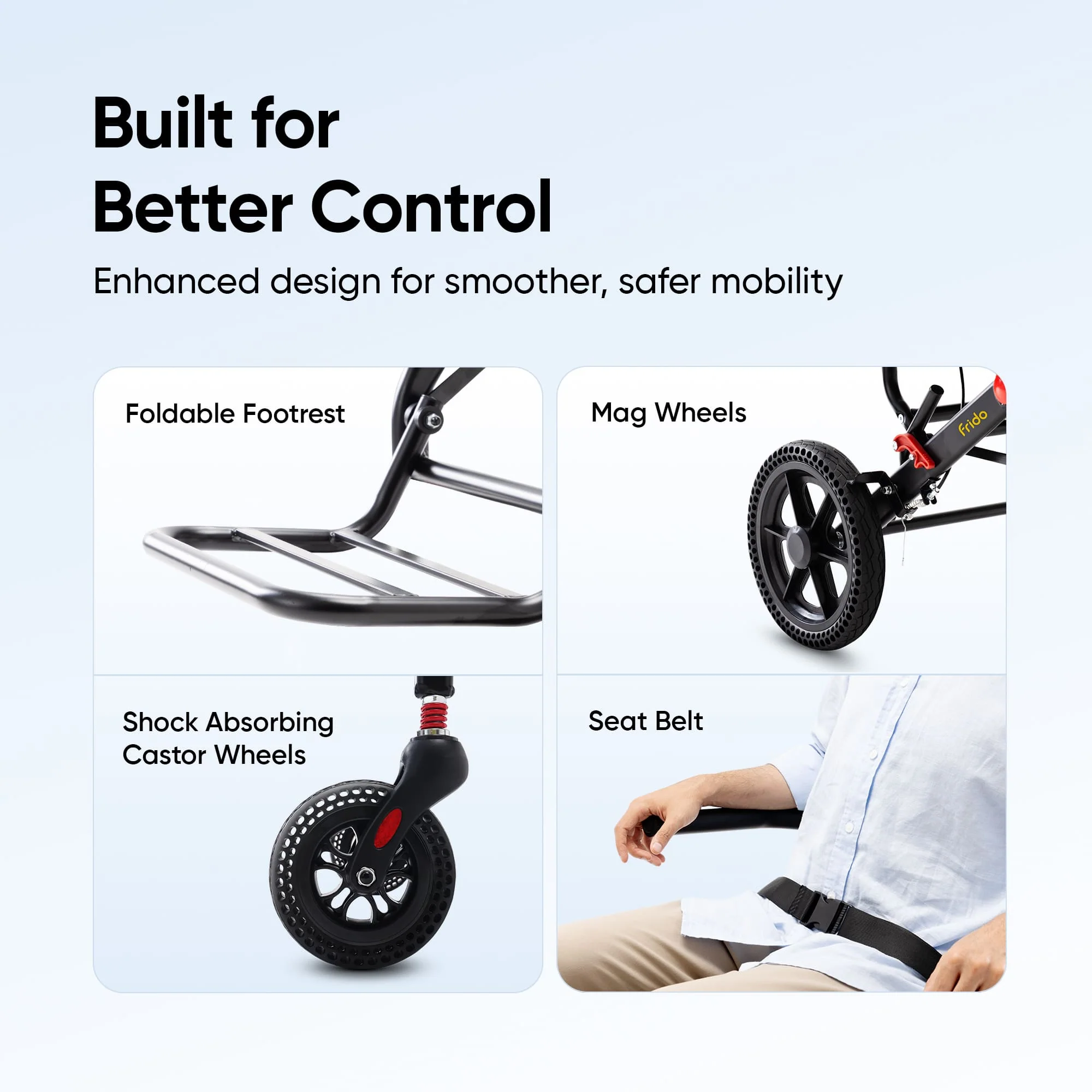 Frido Foldable Travel Wheelchair - Image 6
