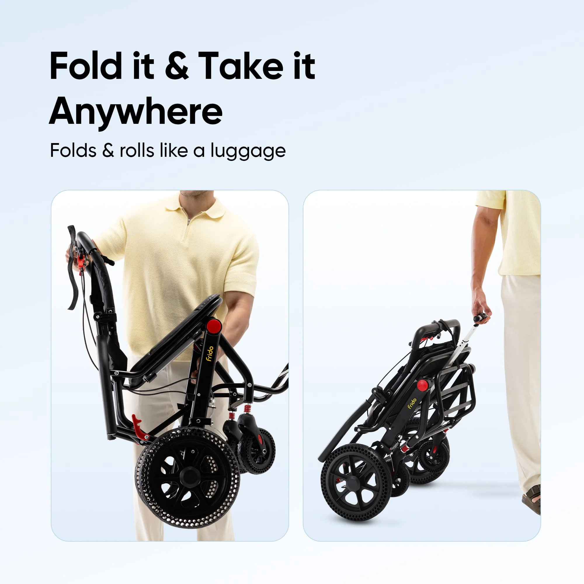Frido Foldable Travel Wheelchair - Image 8