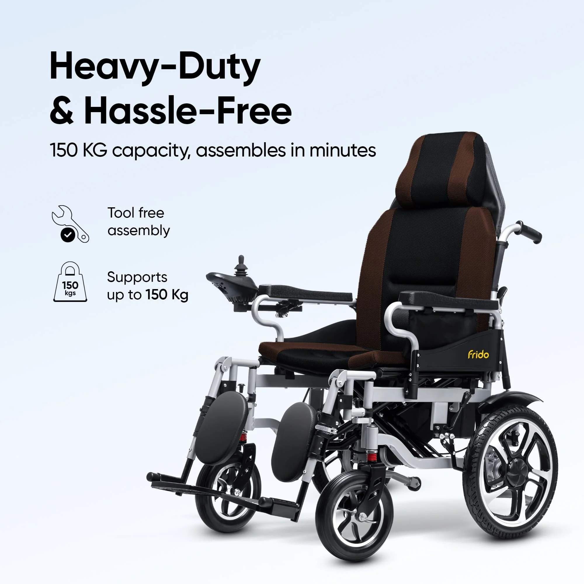 Frido Heavy Duty Recliner Electric Wheelchair - Image 4